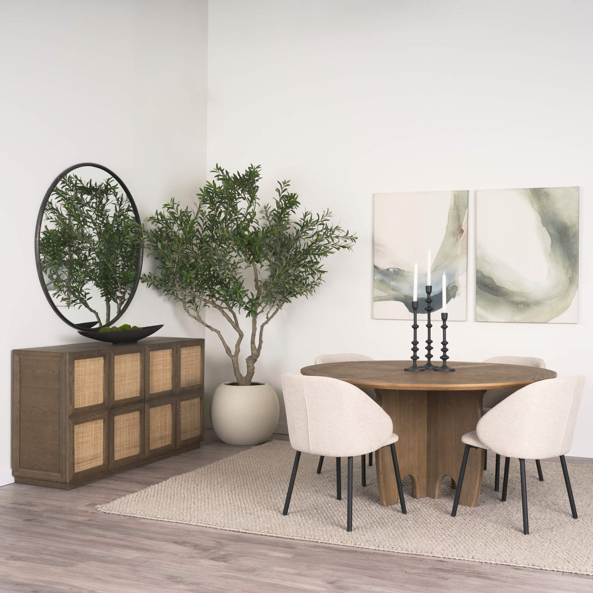 MERCANA SONOMI BROWN WOOD DINING TABLE 70814-AB