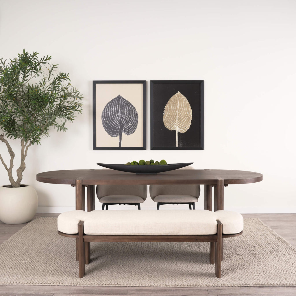 MERCANA SOHAN DARK ELM WOOD DINING TABLE 70853