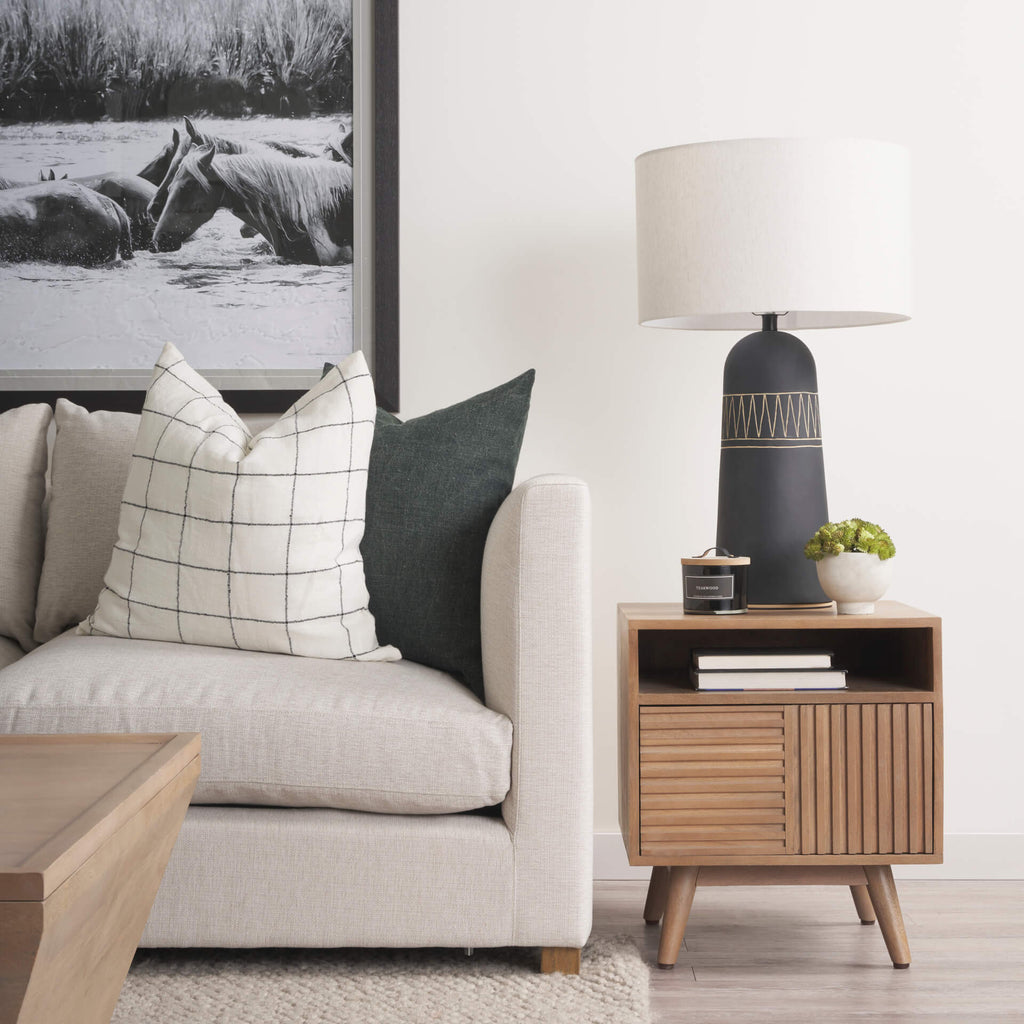 MERCANA SABLE LIGHT BROWN WOOD SIDE TABLE 69891