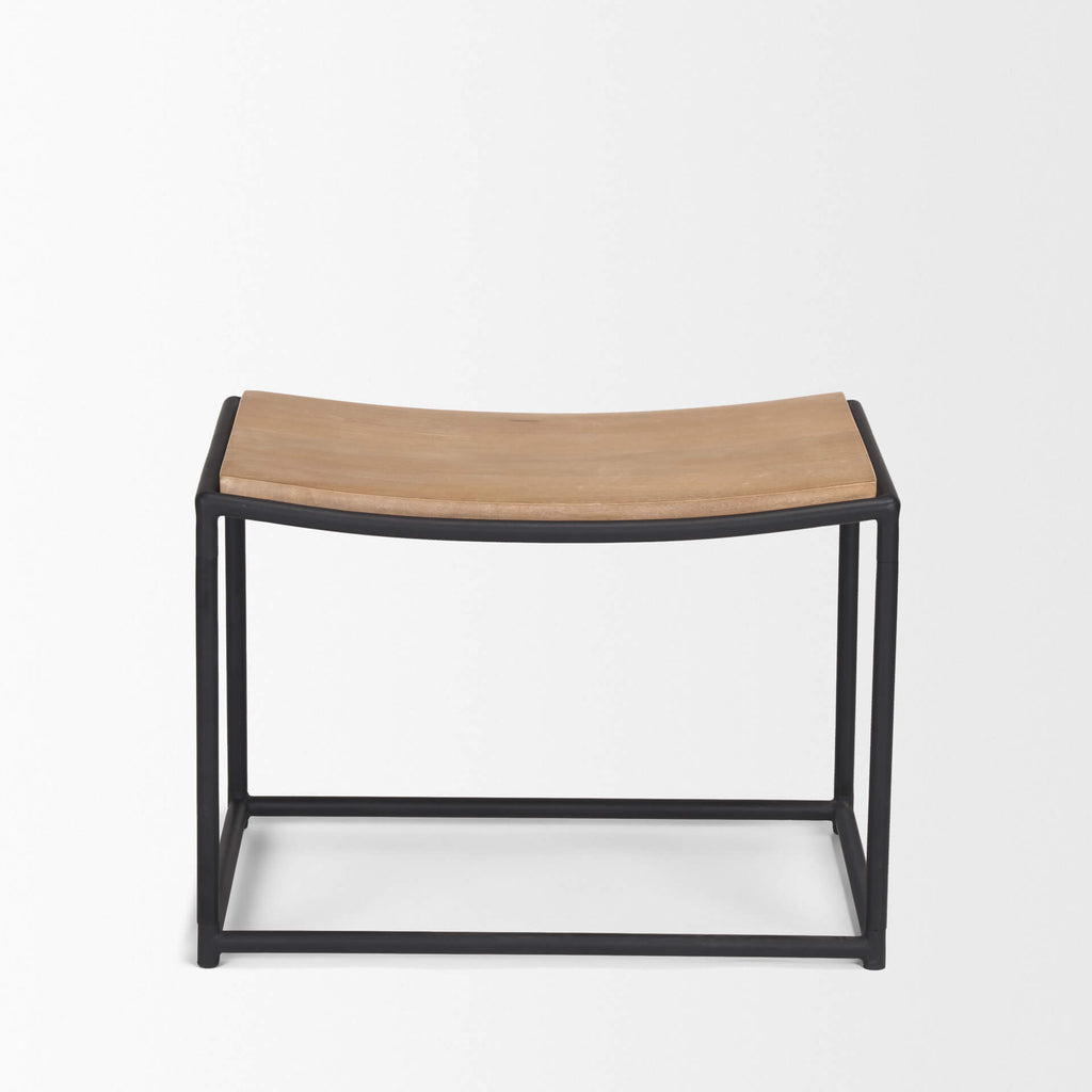 MERCANA TANIEL STOOL LIGHT BROWN WOOD SEAT 70817