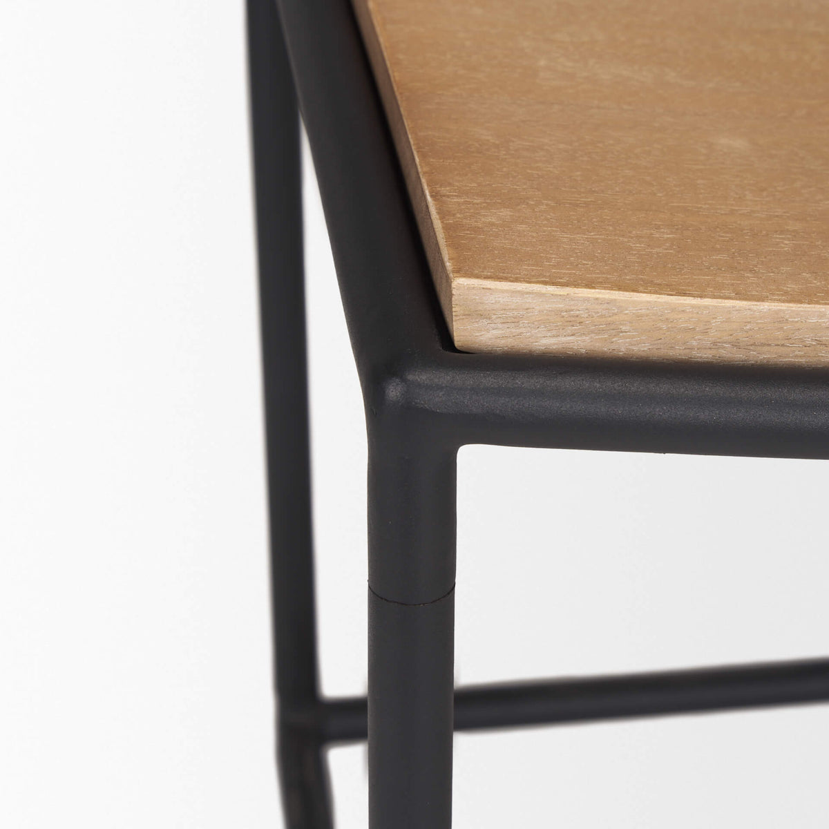 MERCANA TANIEL STOOL LIGHT BROWN WOOD SEAT 70817