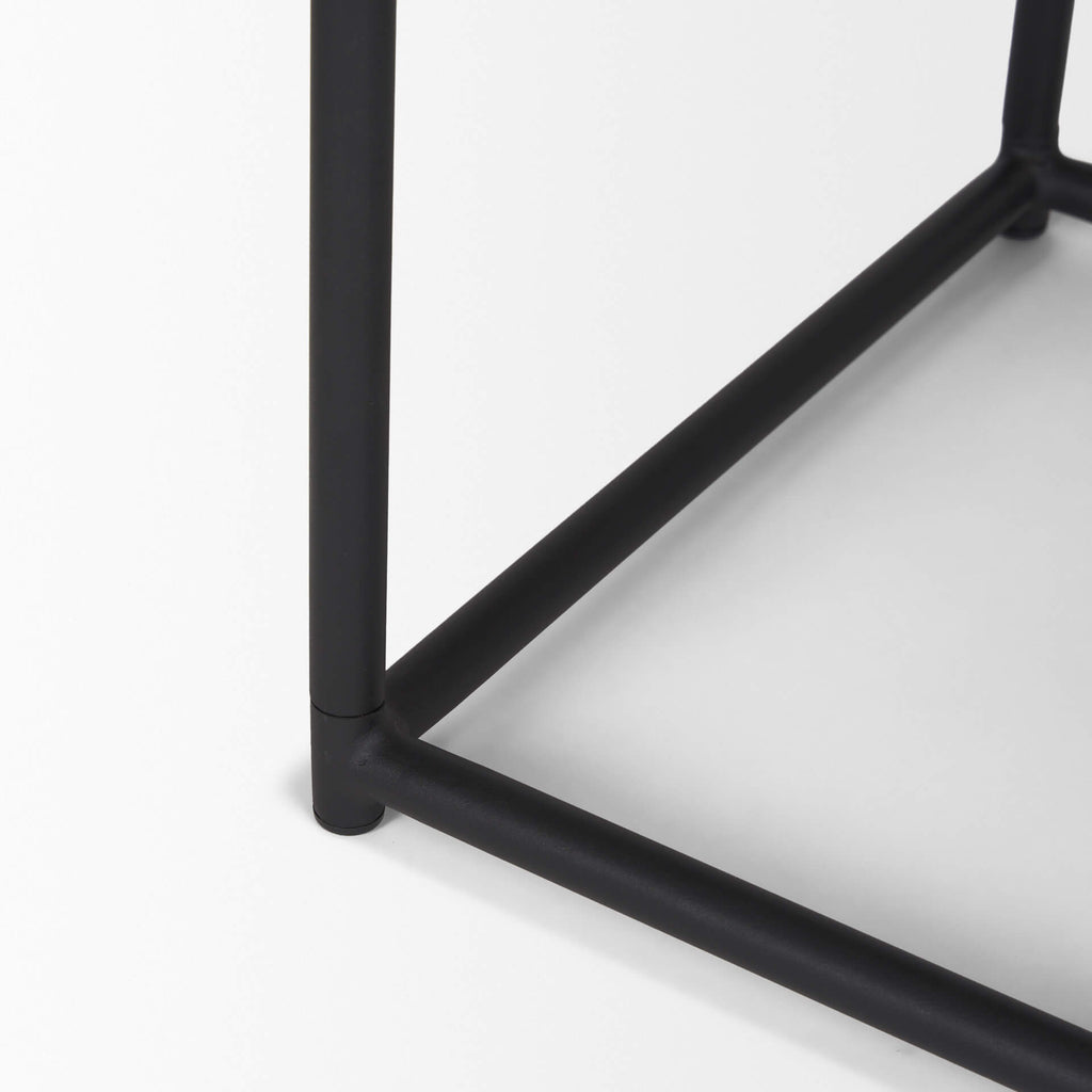 MERCANA TANIEL STOOL BLACK LEATHER 70823