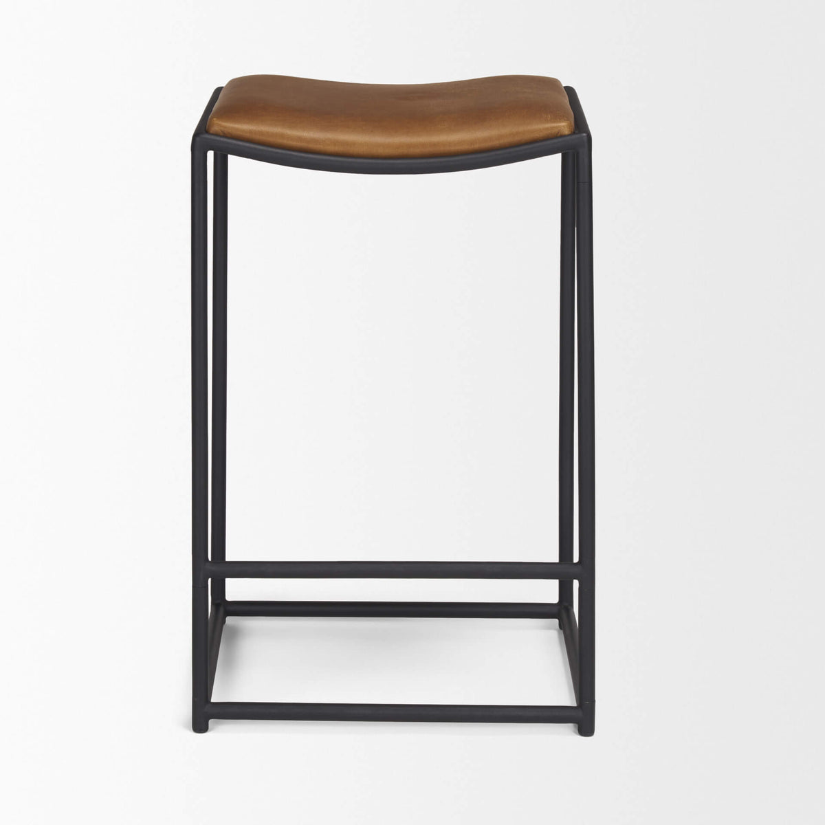 MERCANA TANIEL COUNTER STOOL BROWN LEATHER 70820