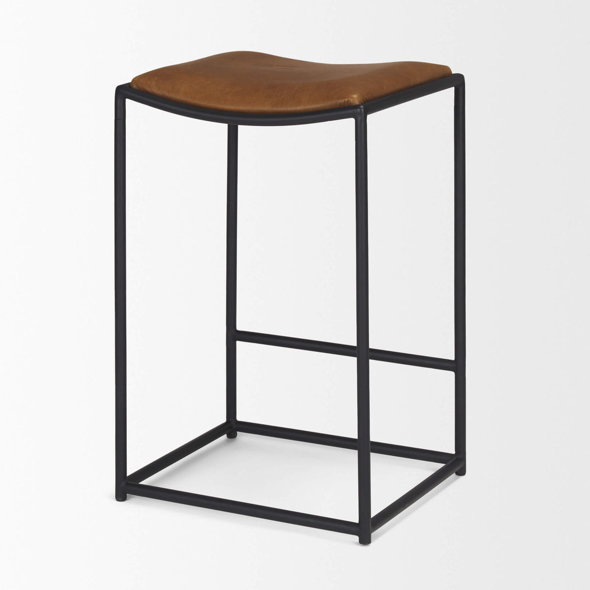 MERCANA TANIEL COUNTER STOOL BROWN LEATHER 70820