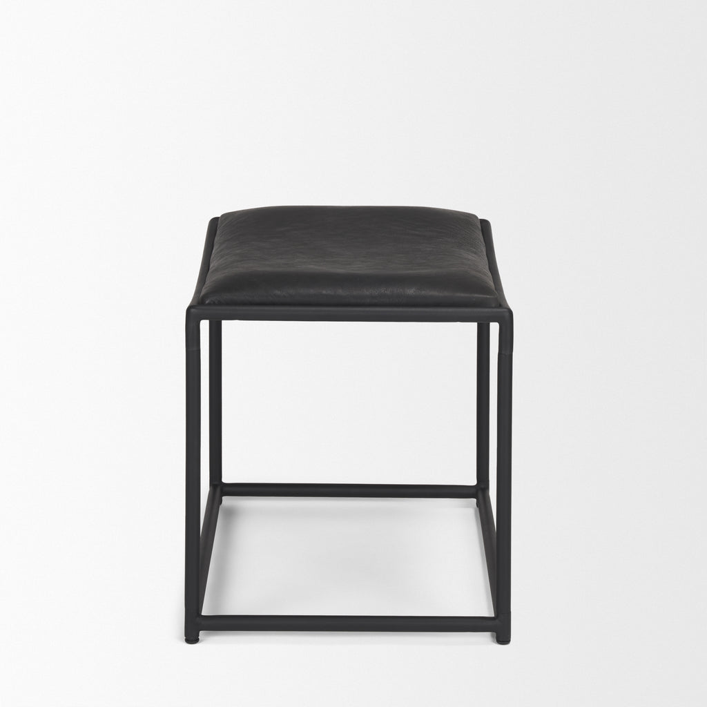 MERCANA TANIEL STOOL BLACK LEATHER 70823
