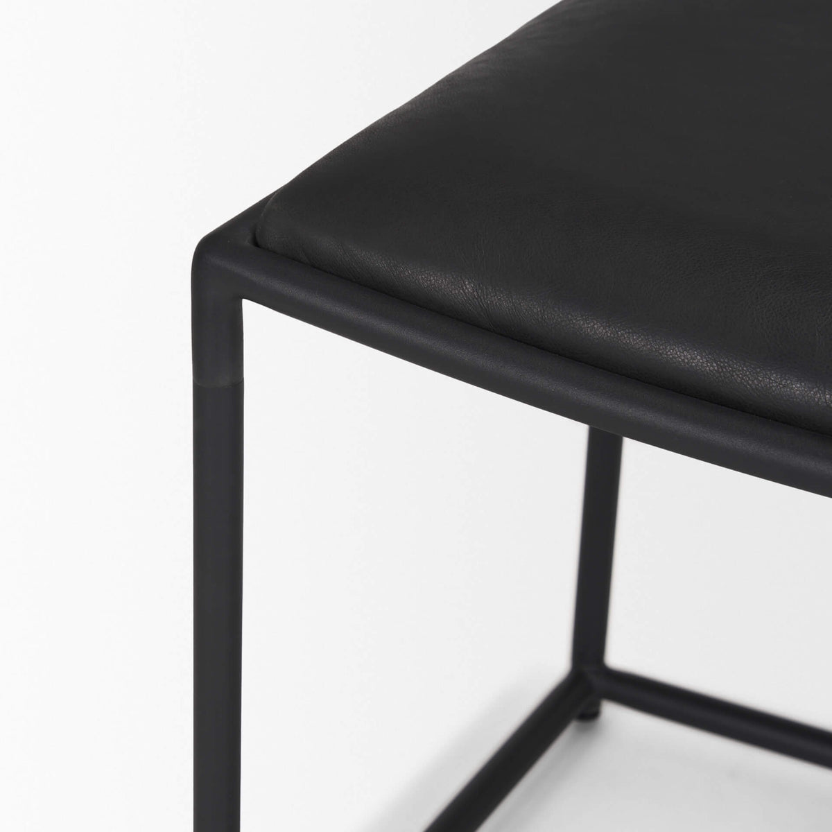 MERCANA TANIEL STOOL BLACK LEATHER 70823