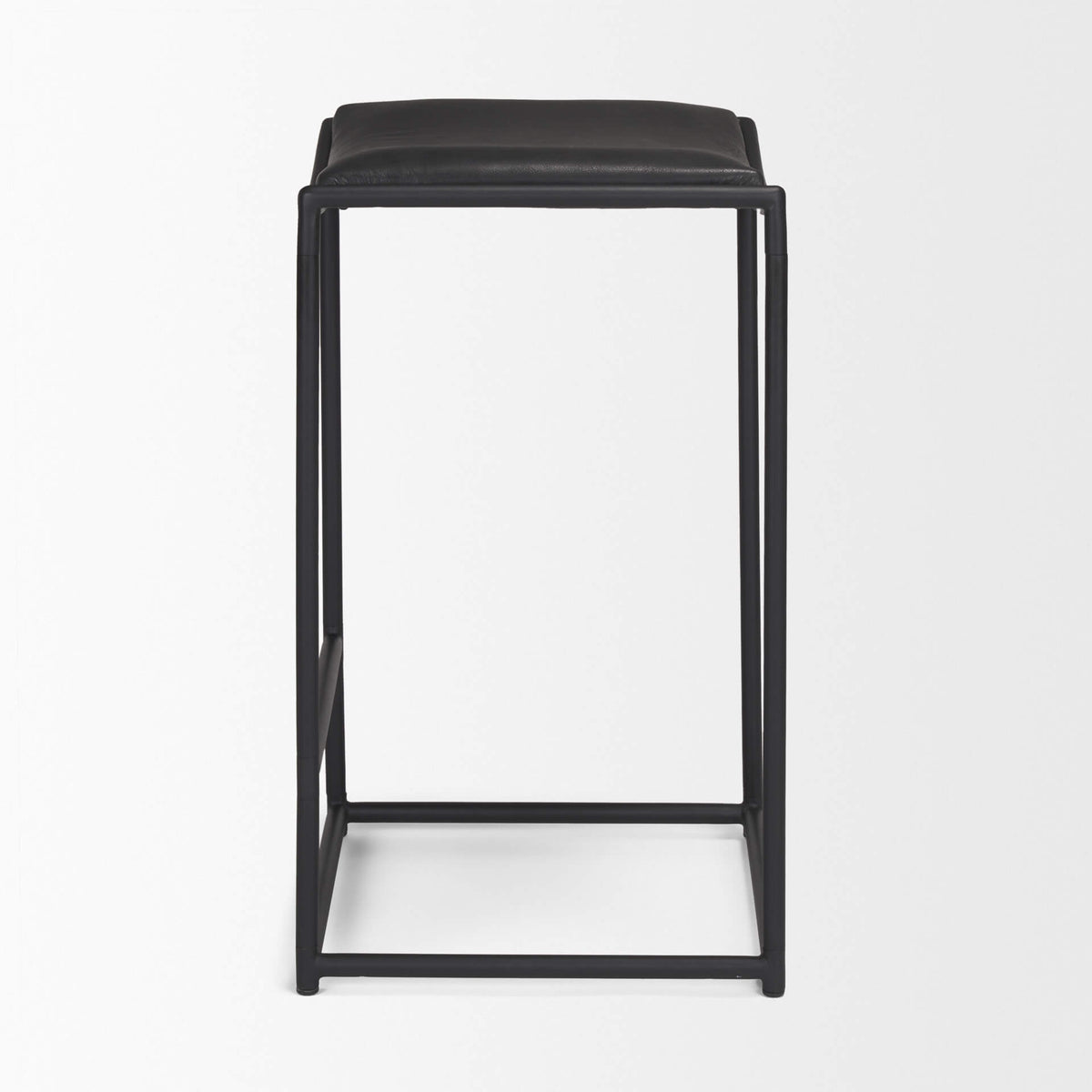 MERCANA TANIEL COUNTER STOOL BLACK LEATHER 70824