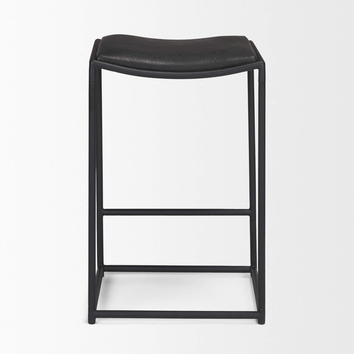 MERCANA TANIEL COUNTER STOOL BLACK LEATHER 70824