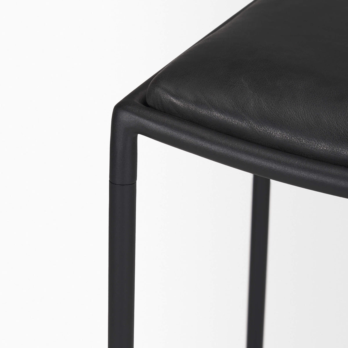 MERCANA TANIEL COUNTER STOOL BLACK LEATHER 70824