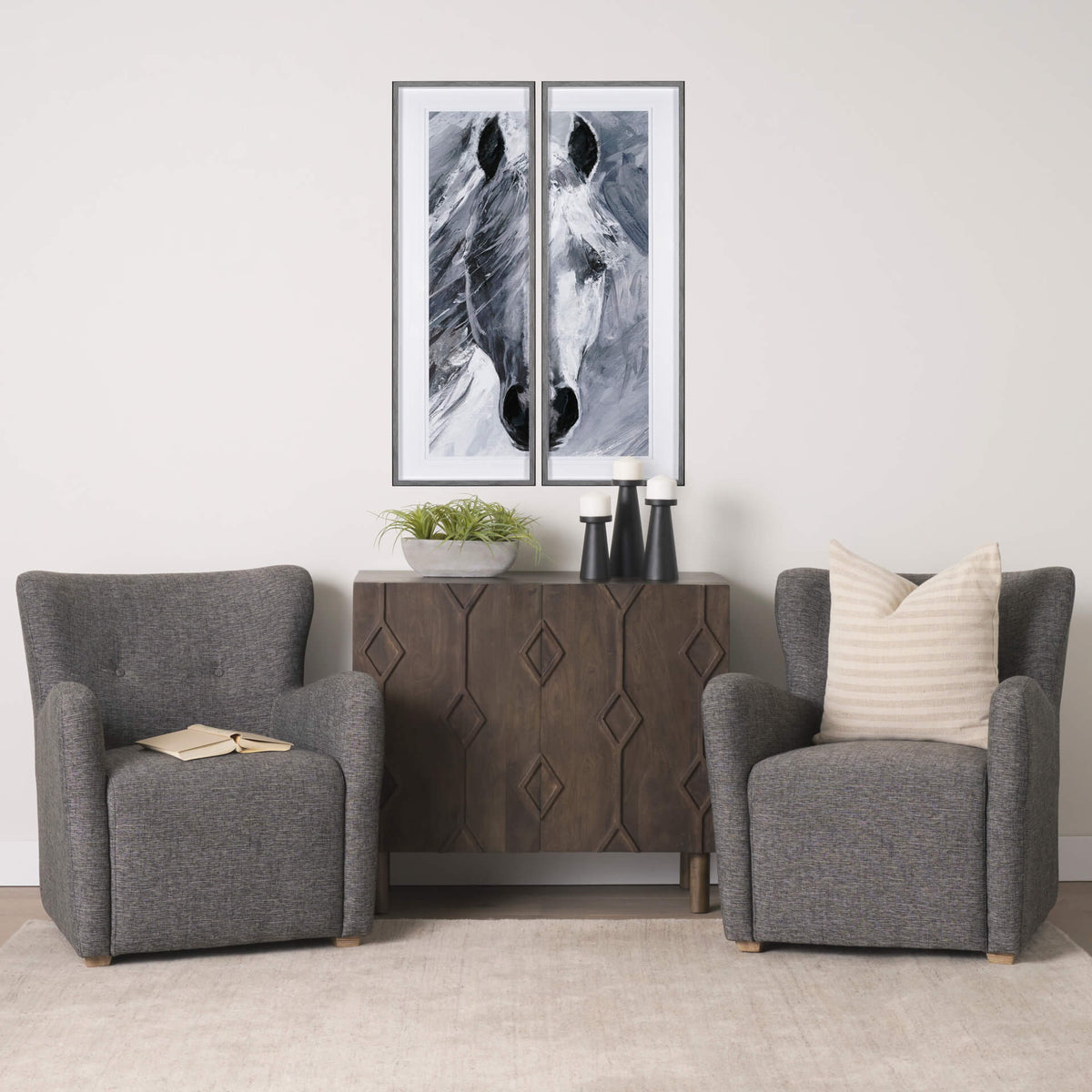 MERCANA HEERA DIAMOND MOTIF ACCENT CABINET 70645