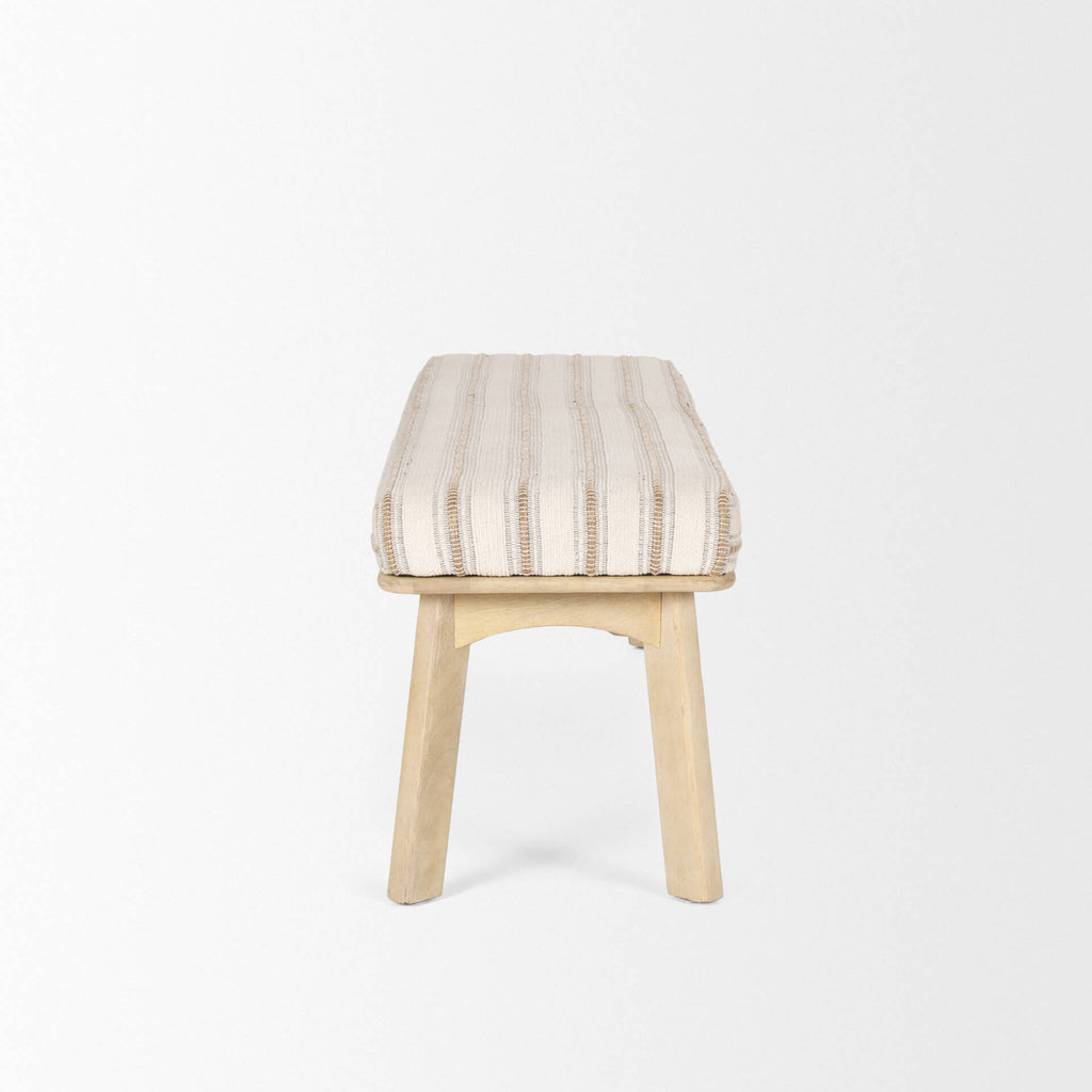 MERCANA TAIMO STRIPED FABRIC BENCH 70846