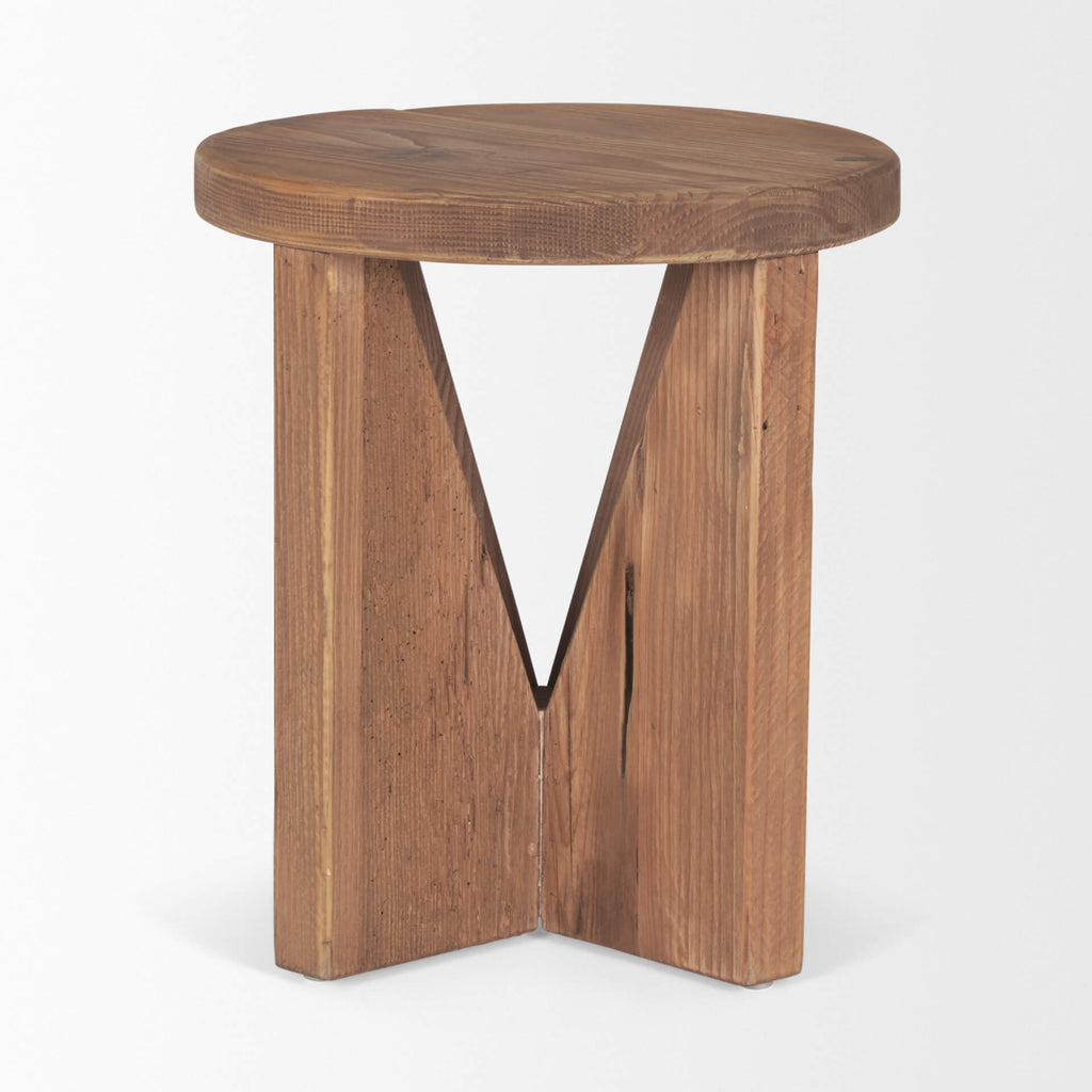 MERCANA TAHLIA ROUND WOOD STOOL 70887
