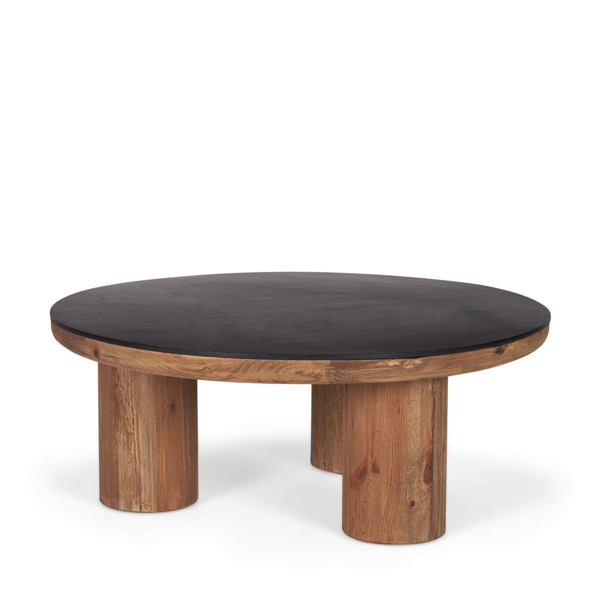 MERCANA TUCSON ROUND BLACK TOP COFFEE TABLE 70888-AB