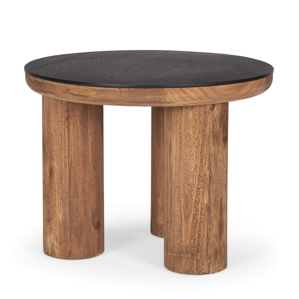 MERCANA TUCSON ROUND BLACK TOP SIDE TABLE  70889-AB