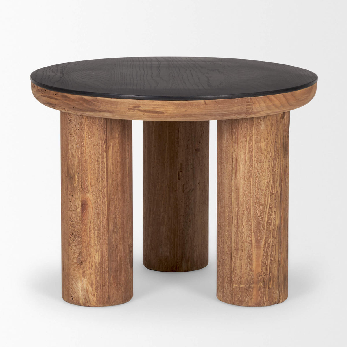 MERCANA TUCSON ROUND BLACK TOP SIDE TABLE  70889-AB