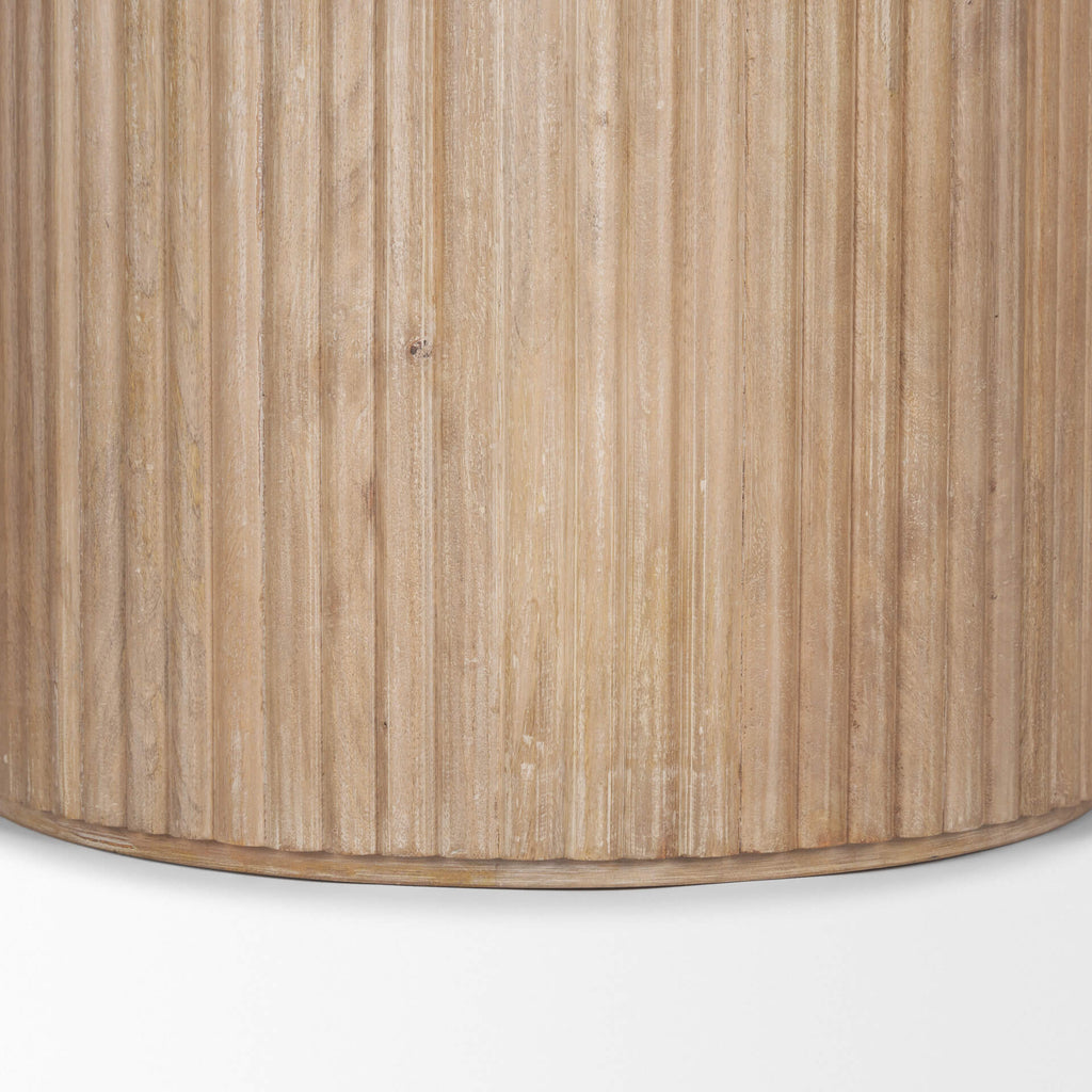 MERCANA TERRA LIGHT BROWN FLUTER DINING TABLE  69874-AB