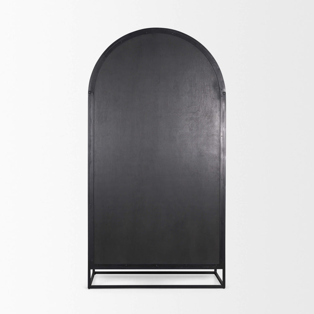 MERCANA SLOAN DARK BROWN WOOD CURIO CABINET 70828