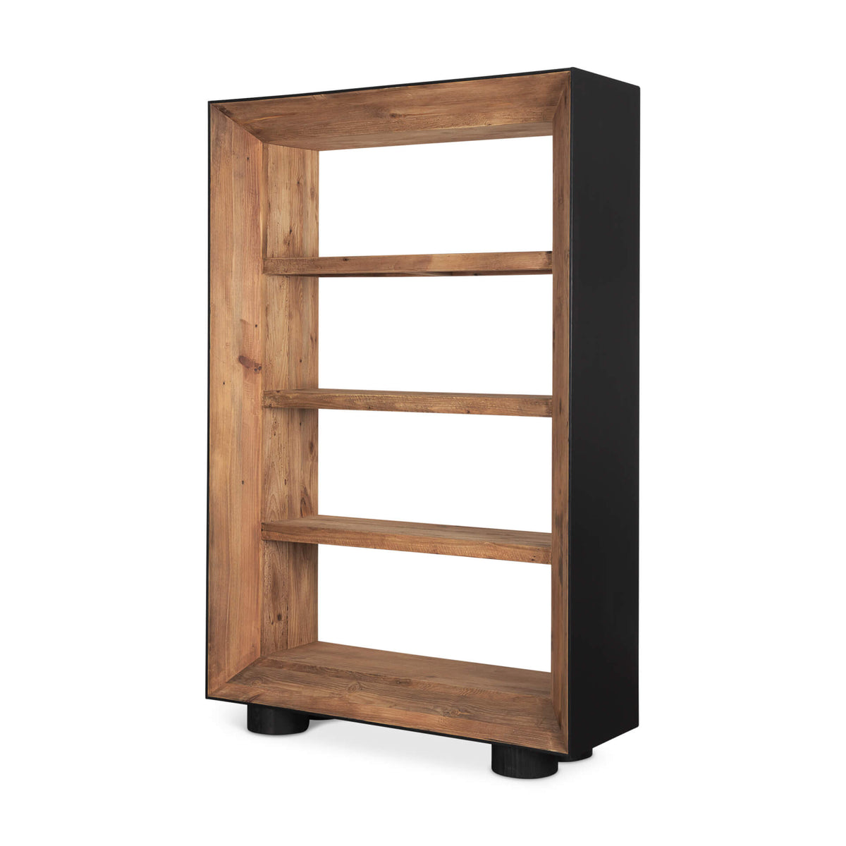 MERCANA TABOR BLACK OAK FRAME BOOKCASE 70895