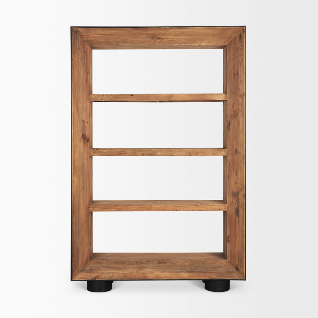 MERCANA TABOR BLACK OAK FRAME BOOKCASE 70895