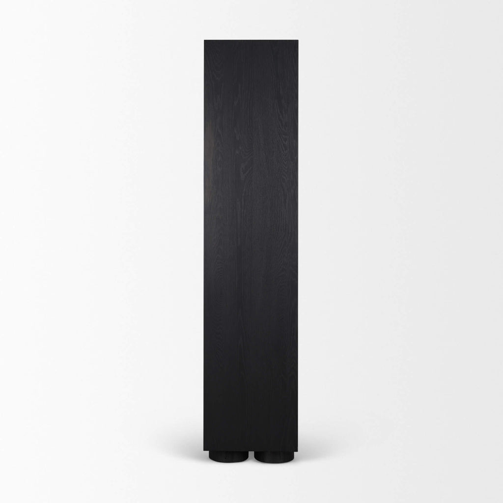 MERCANA TABOR BLACK OAK FRAME BOOKCASE 70895