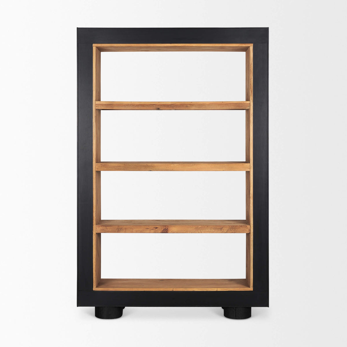 MERCANA TABOR BLACK OAK FRAME BOOKCASE 70895