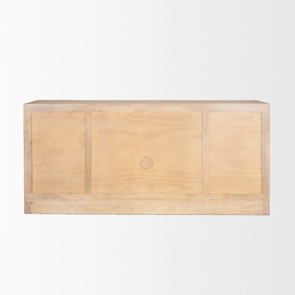 MERCANA SURI LIGHT BROWN WITH GLASS DOORS SIDEBOARD 70826