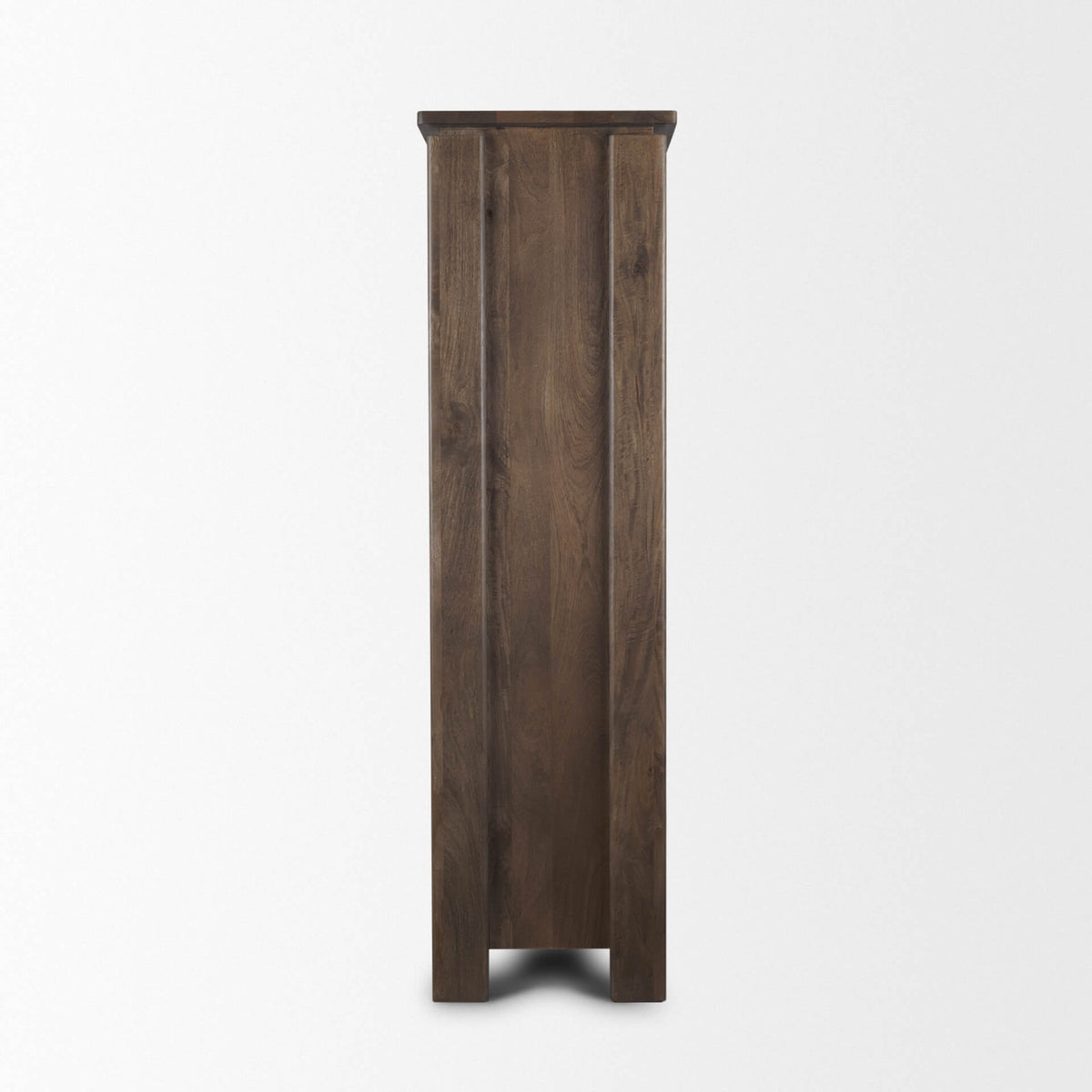 MERCANA WALLEN DARK BROWN WOOD CURIO CABINET 71008