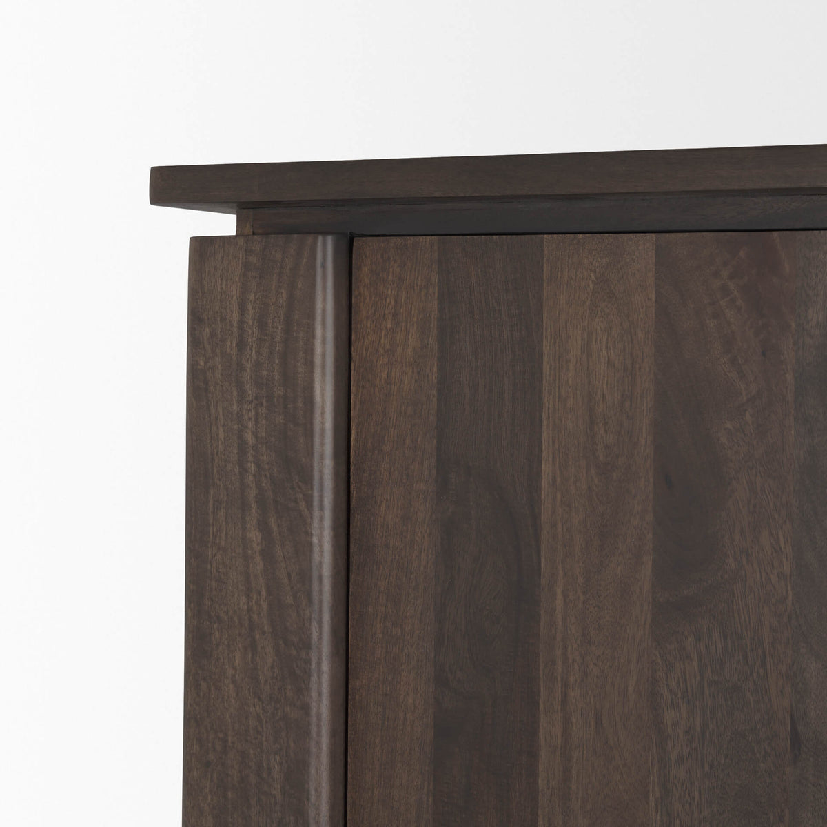 MERCANA WALLEN DARK BROWN WOOD CURIO CABINET 71008