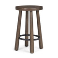 MERCANA WELDON BROWN WOODEN COUNTER STOOL 71037