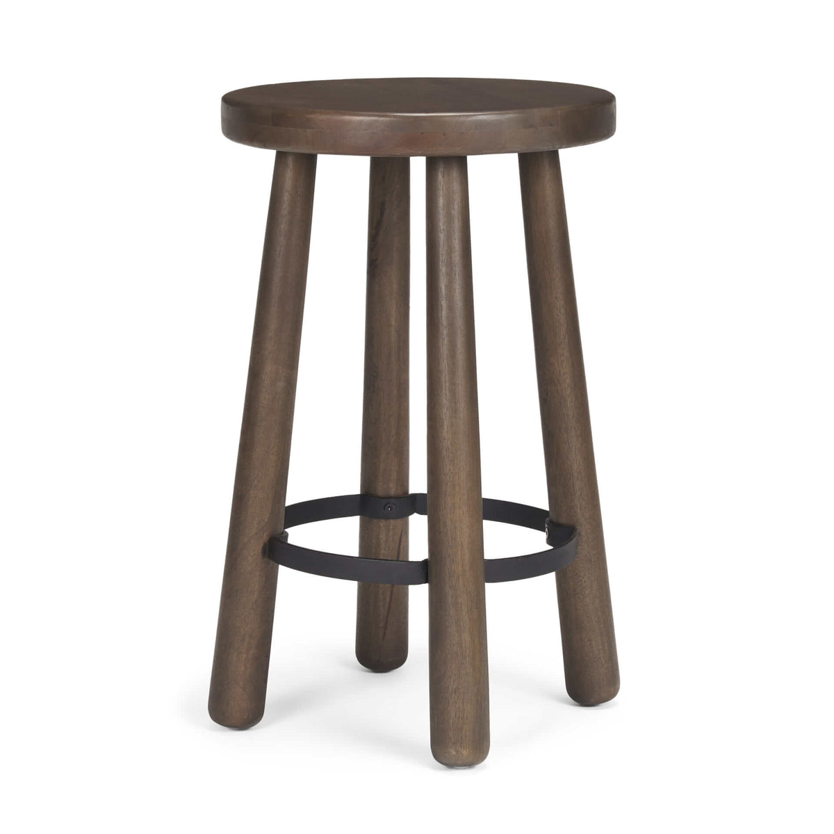 MERCANA WELDON BROWN WOODEN COUNTER STOOL 71037