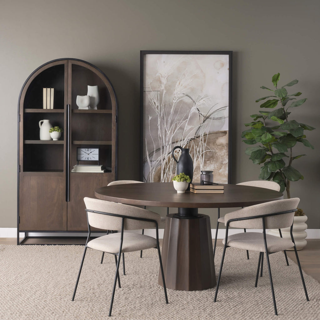 MERCANA SWANSON 60" DARK BROWN WOOD DINING TABLE 70830-AB