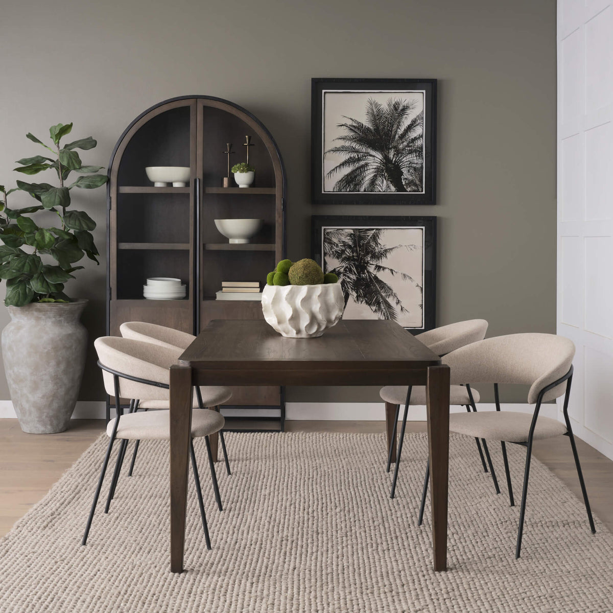 MERCANA TEVA RECTANGLE BROWN WOOD DINING TABLE 70863