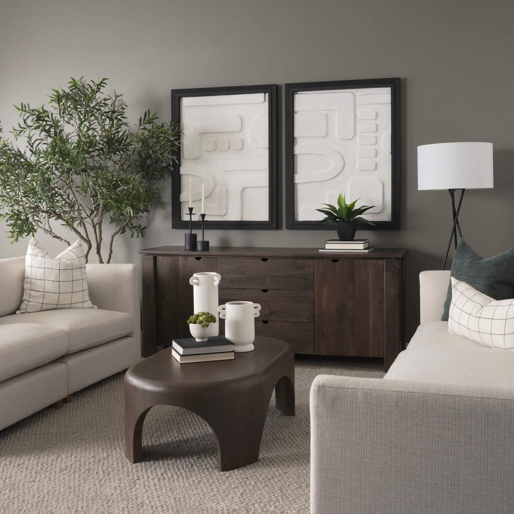 MERCANA SHIMA DARK BROWN WOOD COFFEE TABLE  70832