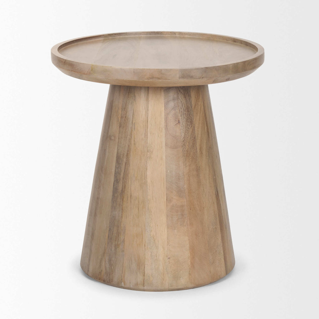 MERCANA TAKODA ROUND WOOD SIDE TABLE 70877