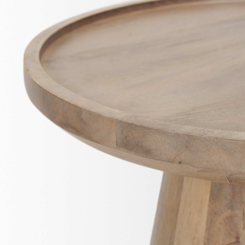 MERCANA TAKODA ROUND WOOD SIDE TABLE 70877