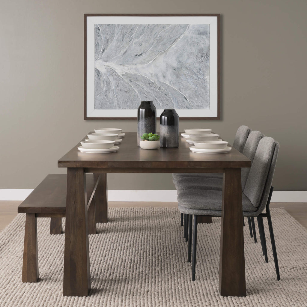 MERCANA WOLCOTT DARK SOLID WOOD BENCH 71019