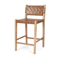 MERCANA SHANE WOVEN LEATHER COUNTER STOOL  70798