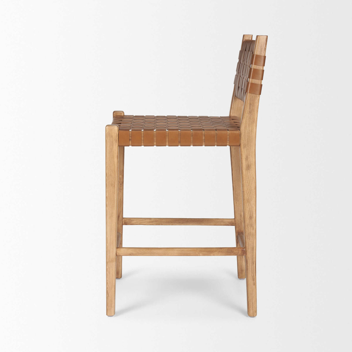 MERCANA SHANE WOVEN LEATHER COUNTER STOOL  70798