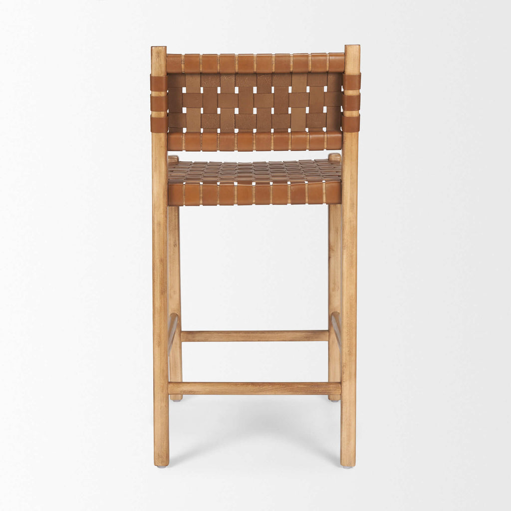 MERCANA SHANE WOVEN LEATHER COUNTER STOOL  70798