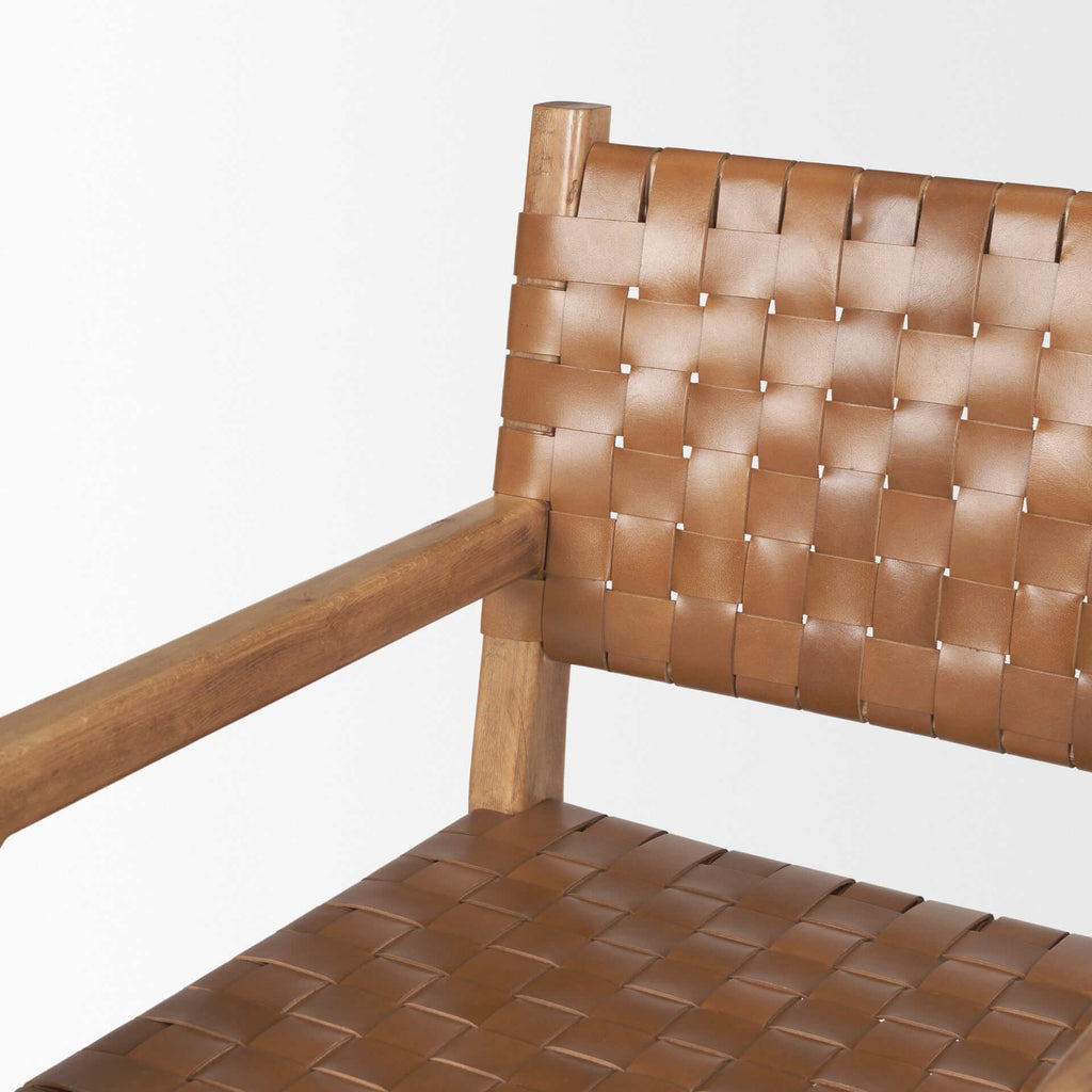 MERCANA SHANE WOVEN LEATHER DINING CHAIR 70799