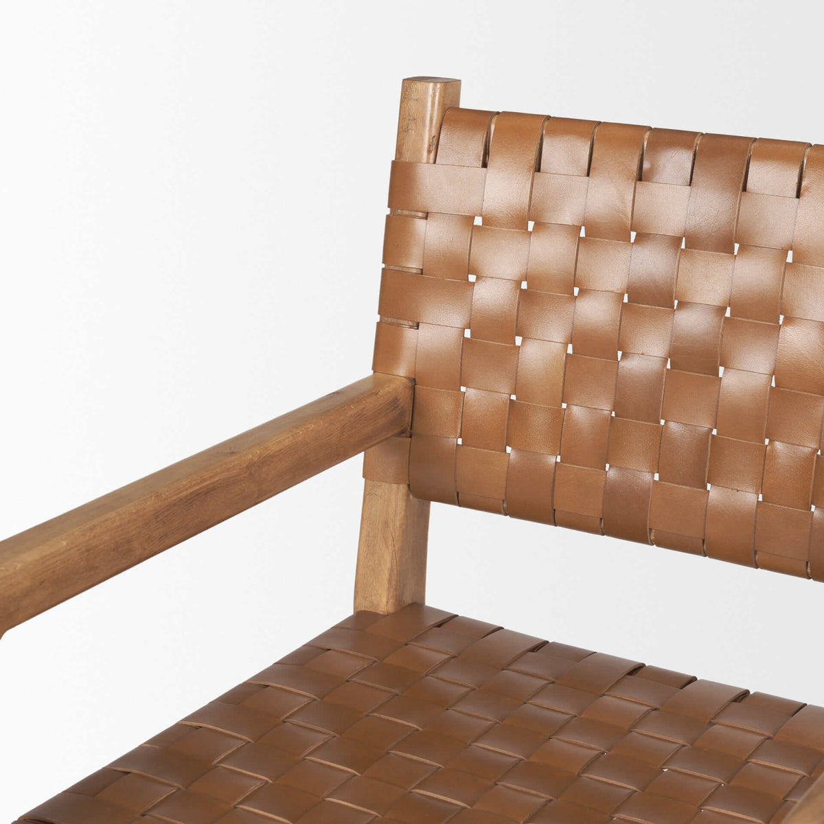 MERCANA SHANE WOVEN LEATHER DINING CHAIR 70799