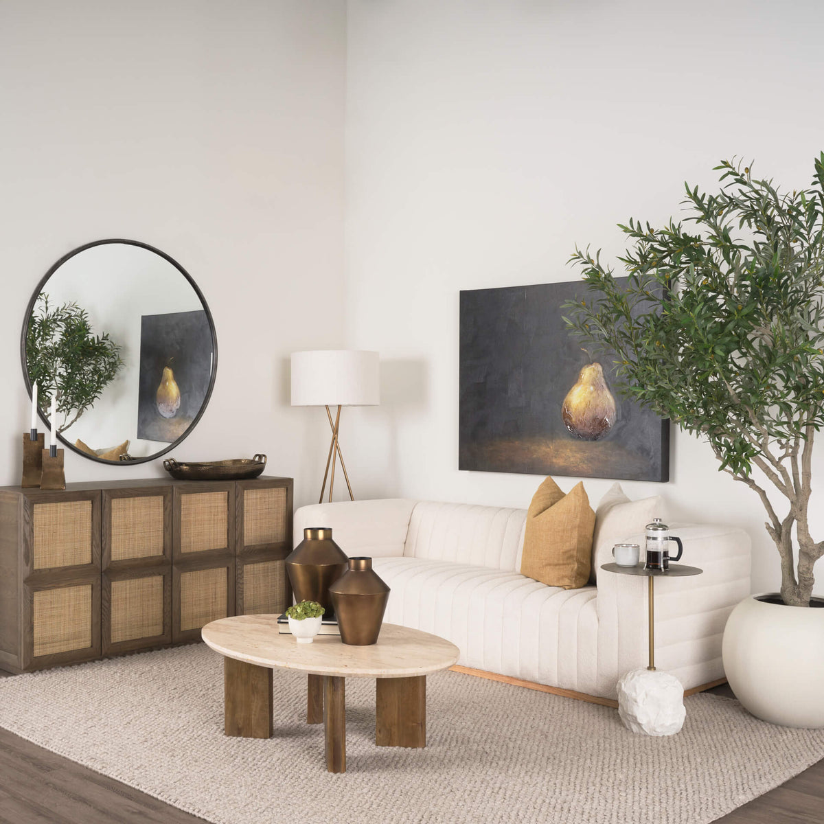 MERCANA SINA NATTURAL RATTAN 4 DOOR SIDEBOARD 70815