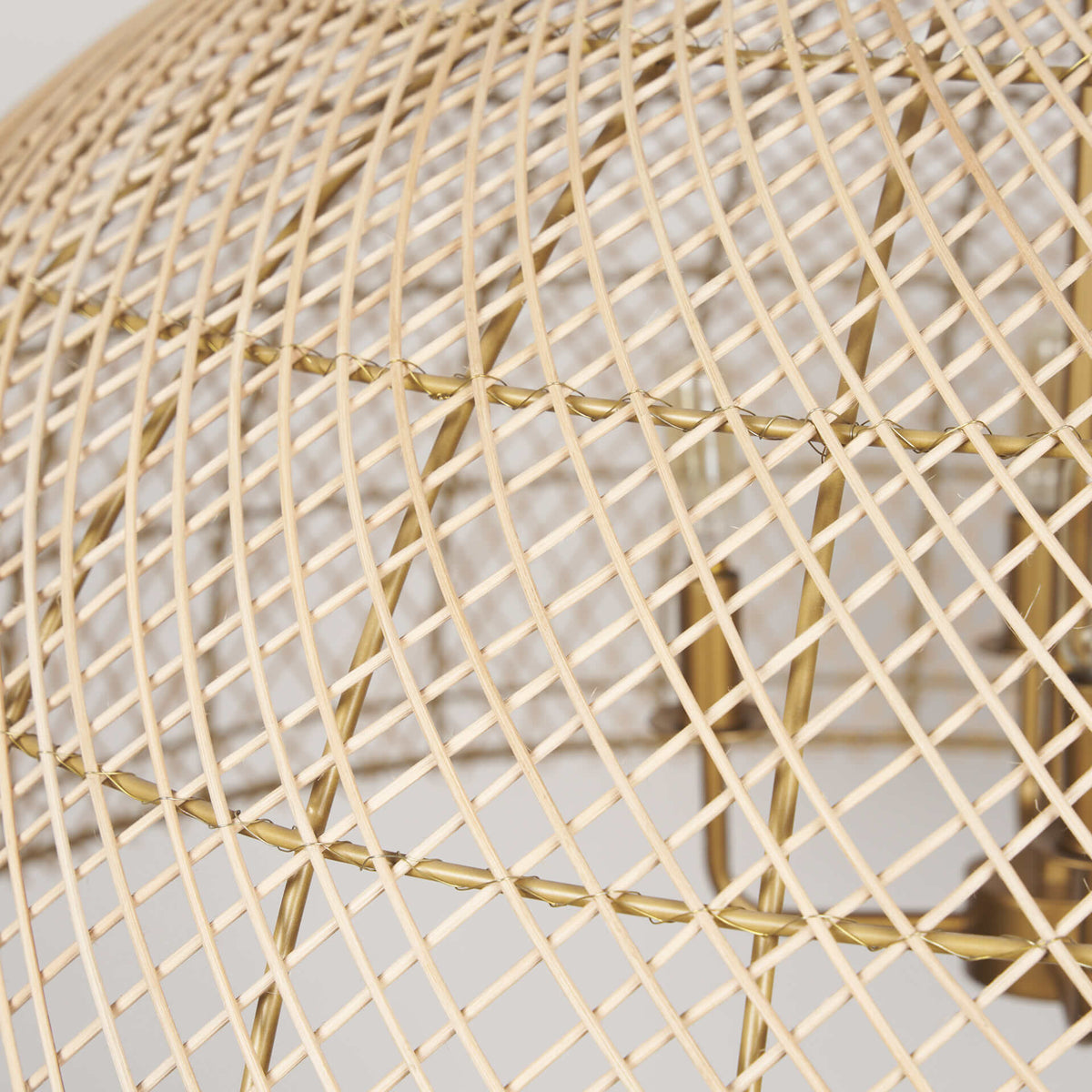 MERCANA THAD 4-LIGHT NATURAL RATTAN CHANDELIER 70916