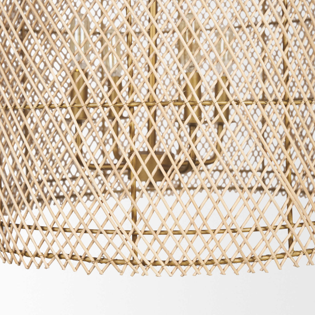 MERCANA THAD NATURAL RATTAN CHANDELIER 70915