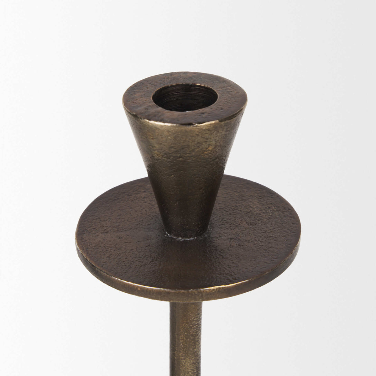 MERCANA PETRIA ANTIQUED GOLD METAL CANDLE HOLDERS 70649