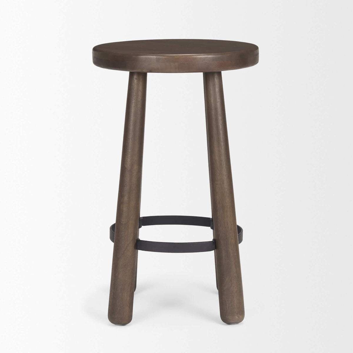 MERCANA WELDON BROWN WOODEN COUNTER STOOL 71037