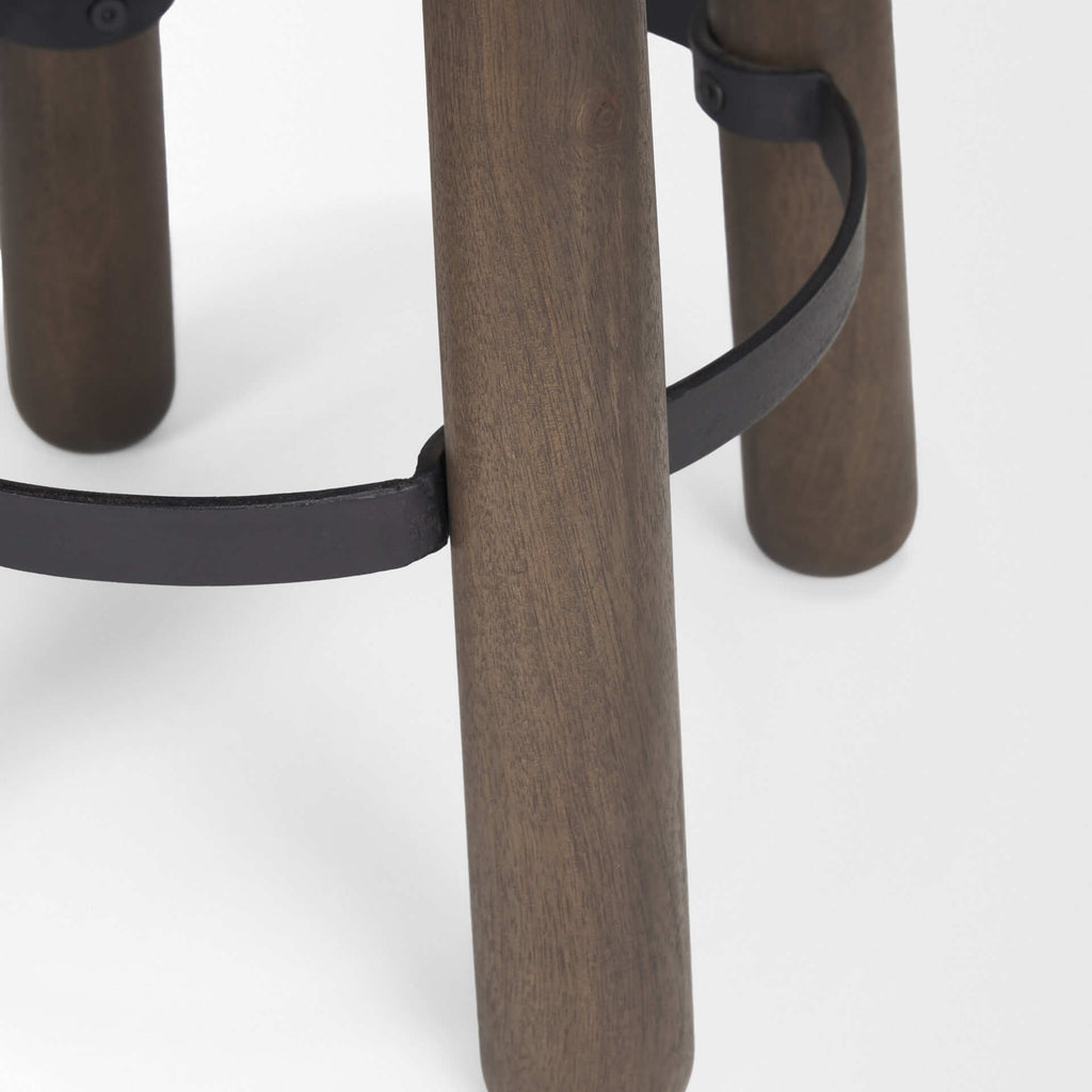 MERCANA WELDON BROWN WOODEN COUNTER STOOL 71037