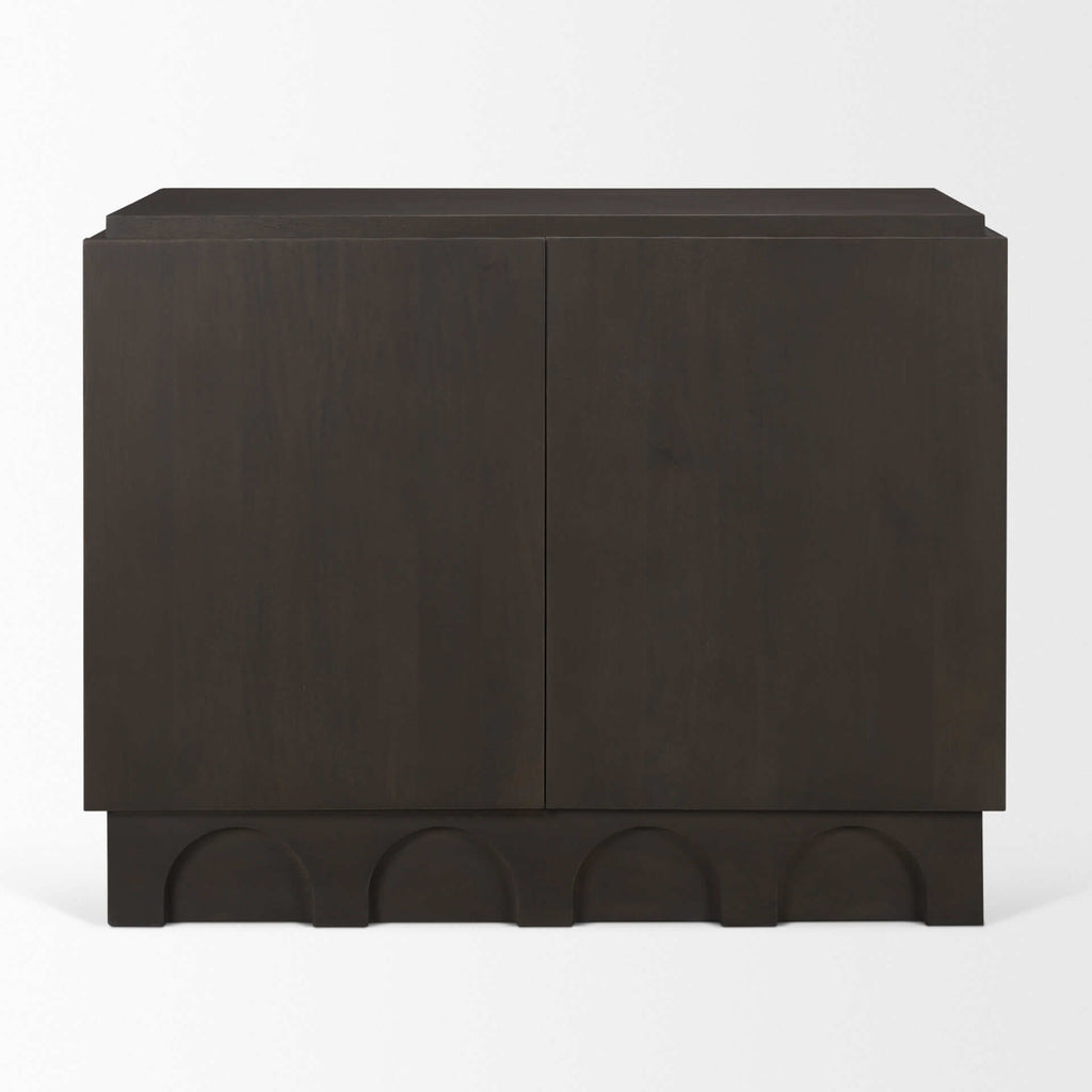 MERCANA WAGNER WOOD ARCHED DESIGN ACCENT CABINET 71040