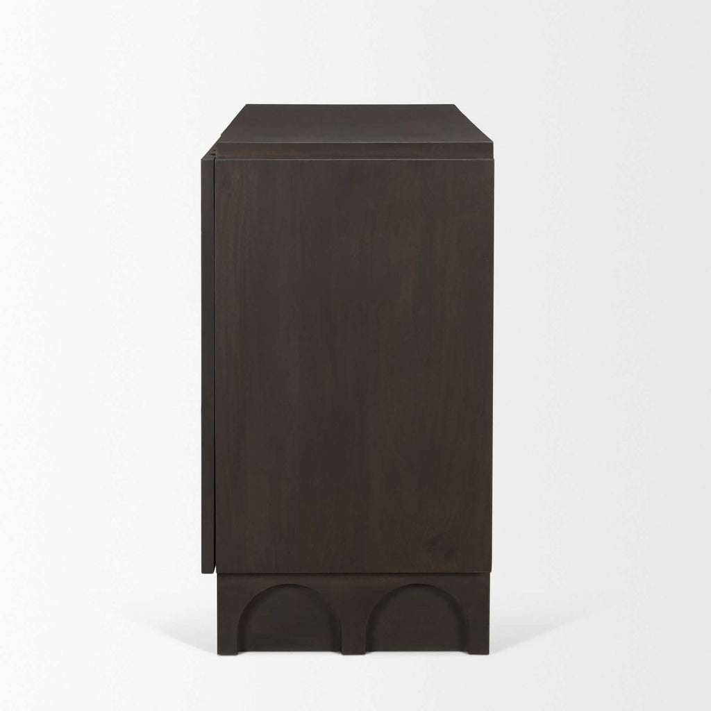 MERCANA WAGNER WOOD ARCHED DESIGN ACCENT CABINET 71040