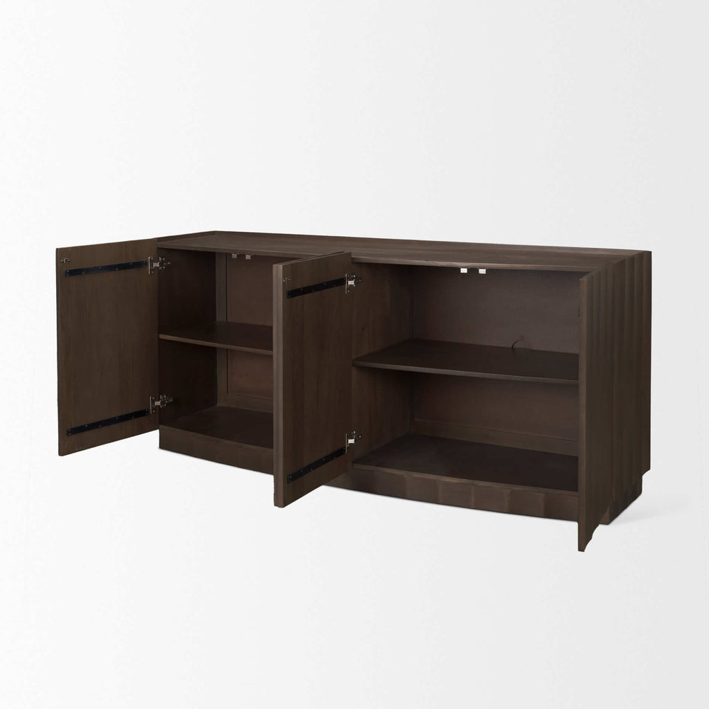 MERCANA SWANSON DARK BROWN WOOD SIDEBOARD 71007